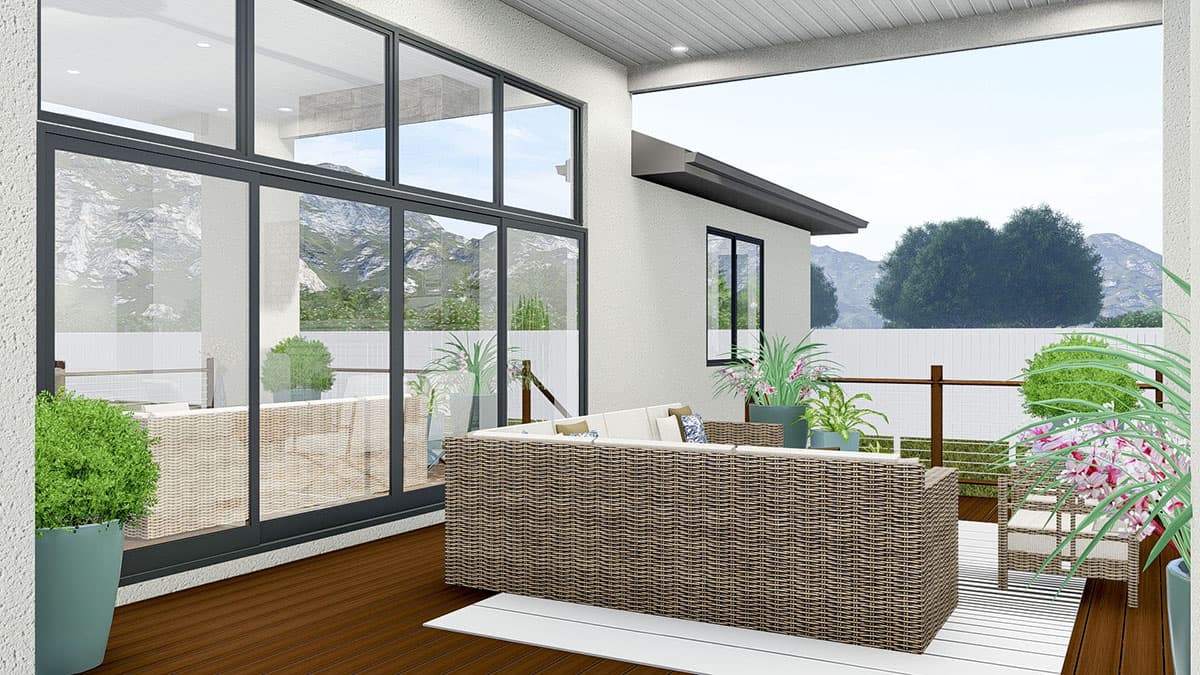 Plan 61356UT: Exclusive Prairie Home Plan with Open Floor Plan - Image #12 - Contemporary, Prairie, Ranch