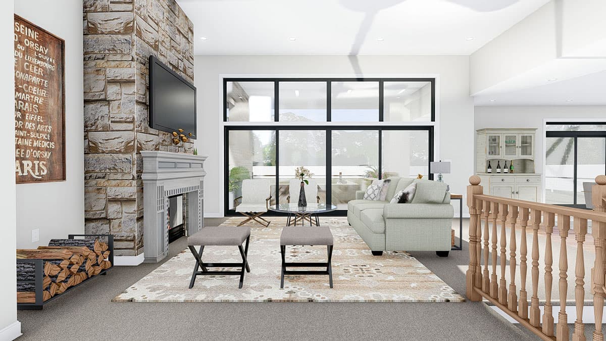 Plan 61356UT: Exclusive Prairie Home Plan with Open Floor Plan - Image #19 - Contemporary, Prairie, Ranch