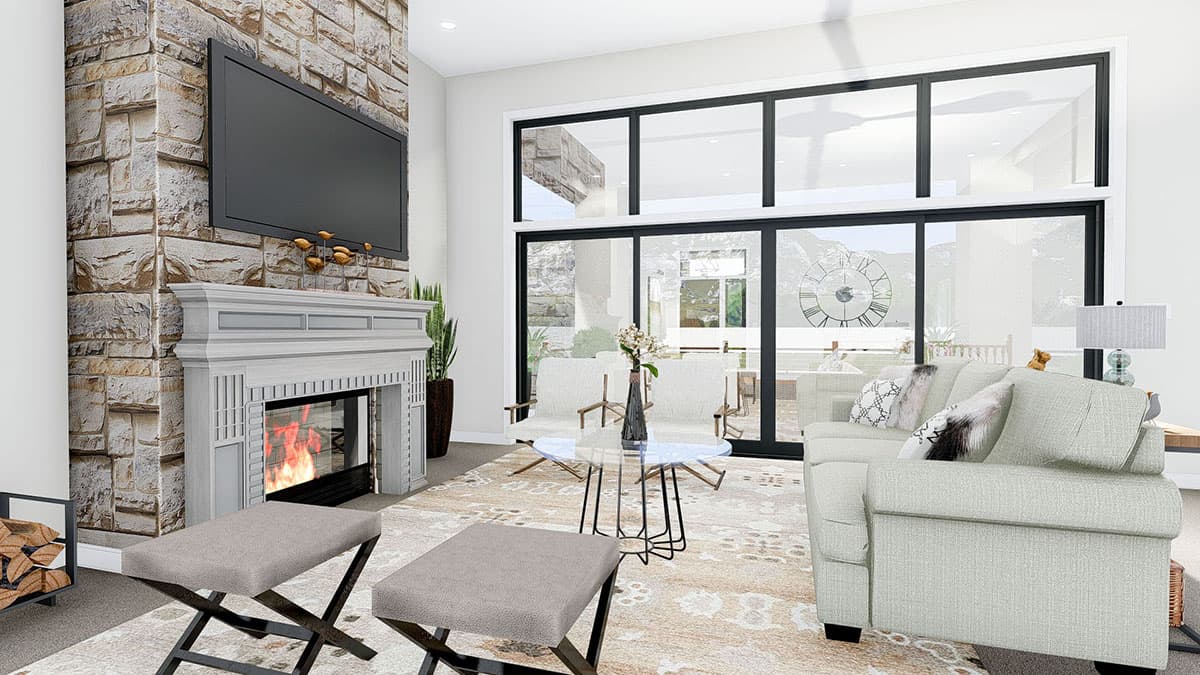 Plan 61356UT: Exclusive Prairie Home Plan with Open Floor Plan - Image #20 - Contemporary, Prairie, Ranch