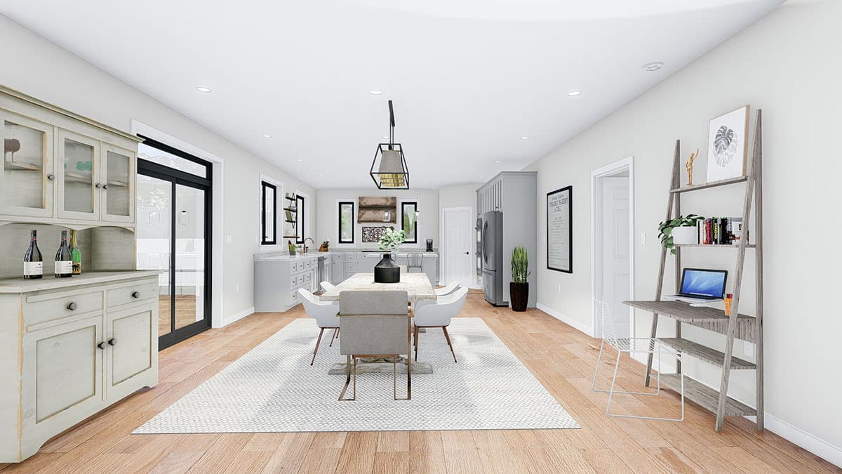 Plan 61356UT: Exclusive Prairie Home Plan with Open Floor Plan - Image #24 - Contemporary, Prairie, Ranch