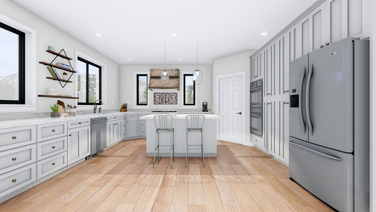 Plan 61356UT: Exclusive Prairie Home Plan with Open Floor Plan - Image #28 - Contemporary, Prairie, Ranch