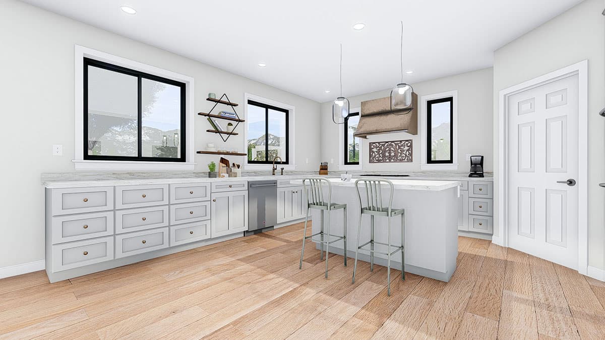 Plan 61356UT: Exclusive Prairie Home Plan with Open Floor Plan - Image #29 - Contemporary, Prairie, Ranch