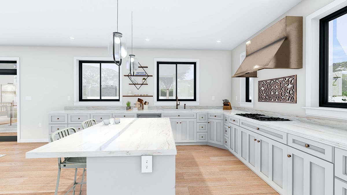 Plan 61356UT: Exclusive Prairie Home Plan with Open Floor Plan - Image #30 - Contemporary, Prairie, Ranch