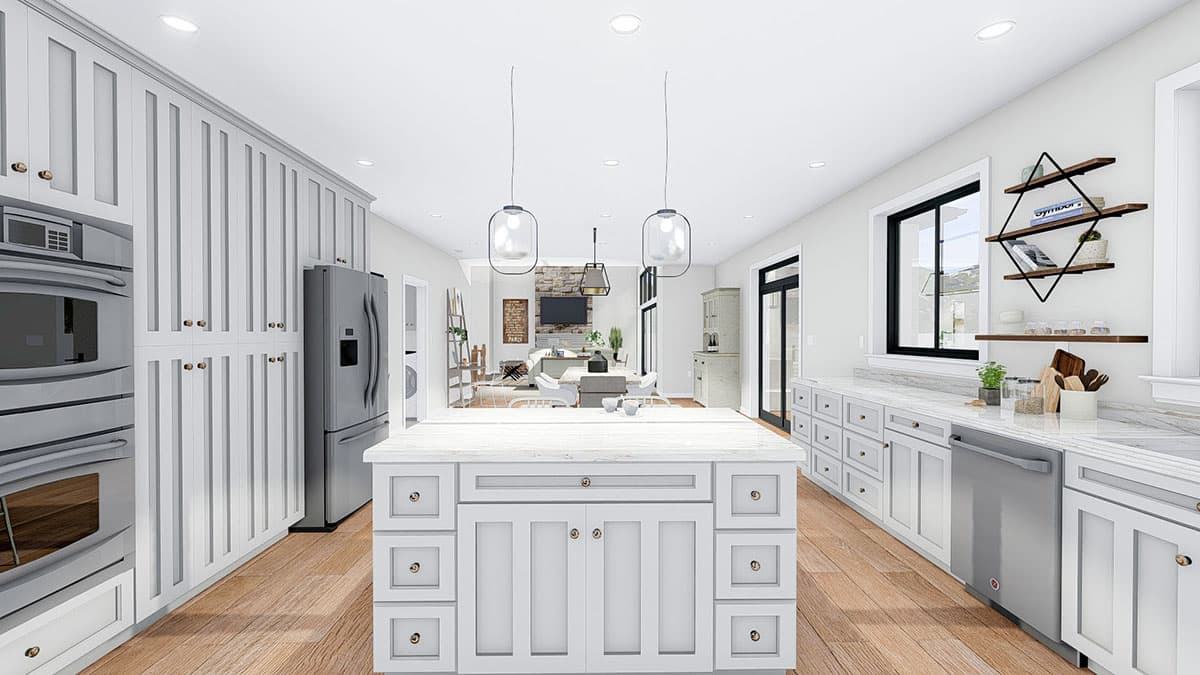 Plan 61356UT: Exclusive Prairie Home Plan with Open Floor Plan - Image #32 - Contemporary, Prairie, Ranch