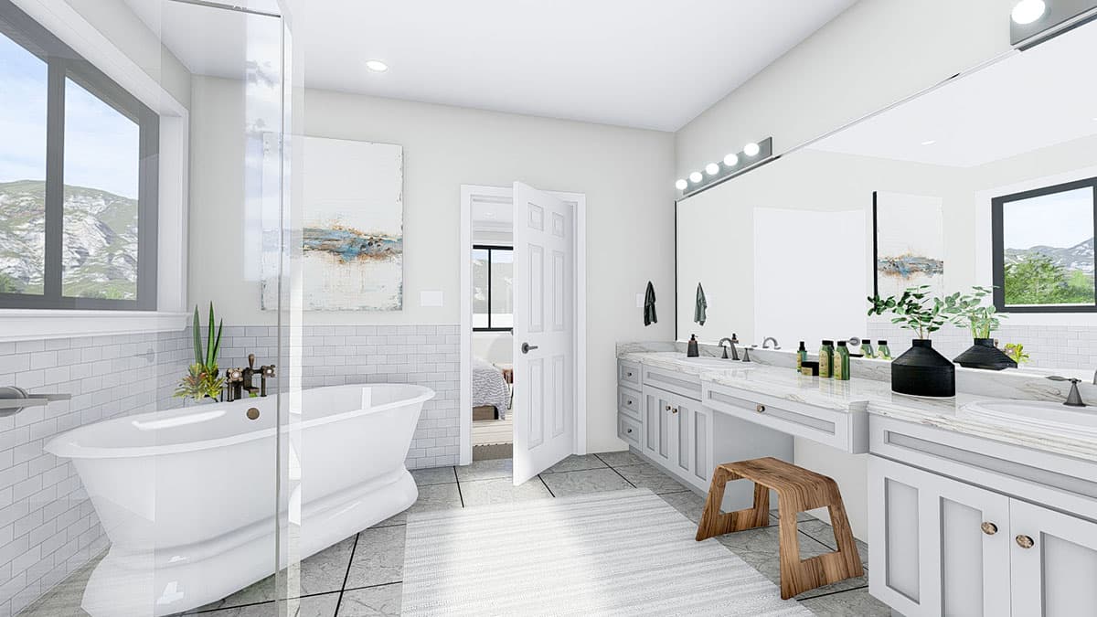 Plan 61356UT: Exclusive Prairie Home Plan with Open Floor Plan - Image #40 - Contemporary, Prairie, Ranch