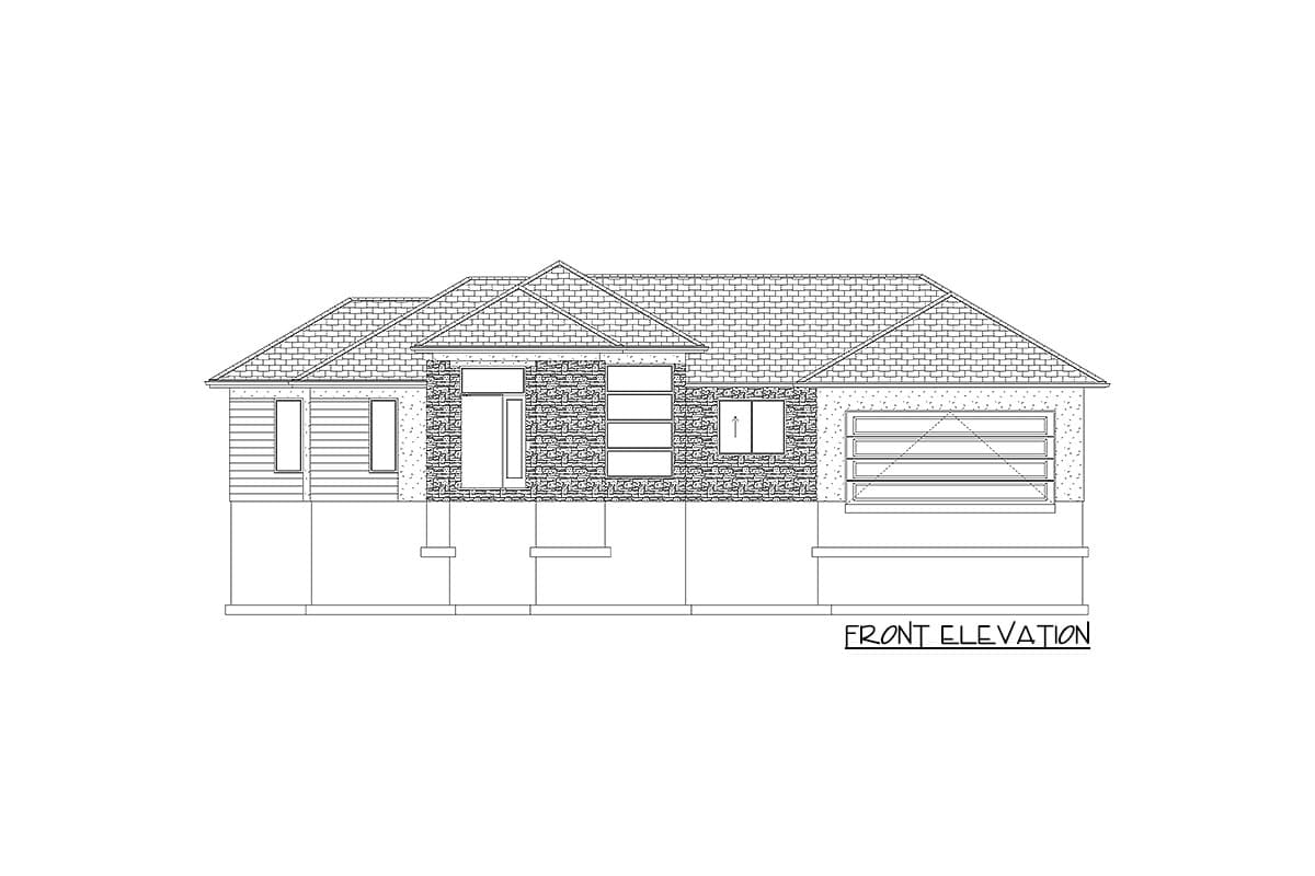 Plan 61356UT: Exclusive Prairie Home Plan with Open Floor Plan - Image #43 - Contemporary, Prairie, Ranch