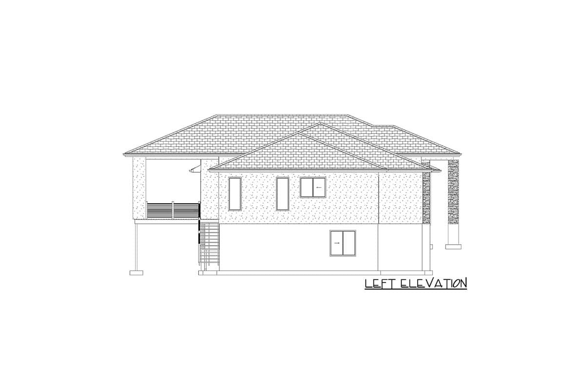 Plan 61356UT: Exclusive Prairie Home Plan with Open Floor Plan - Image #44 - Contemporary, Prairie, Ranch