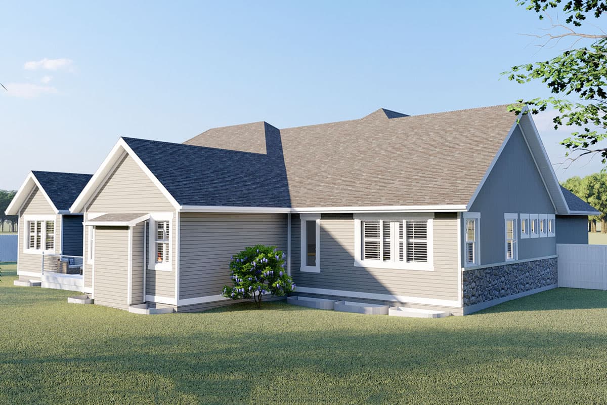 Plan 61357UT: Exclusive Craftsman House Plan with Vaulted Ceiling - Image #7 - Craftsman, New American