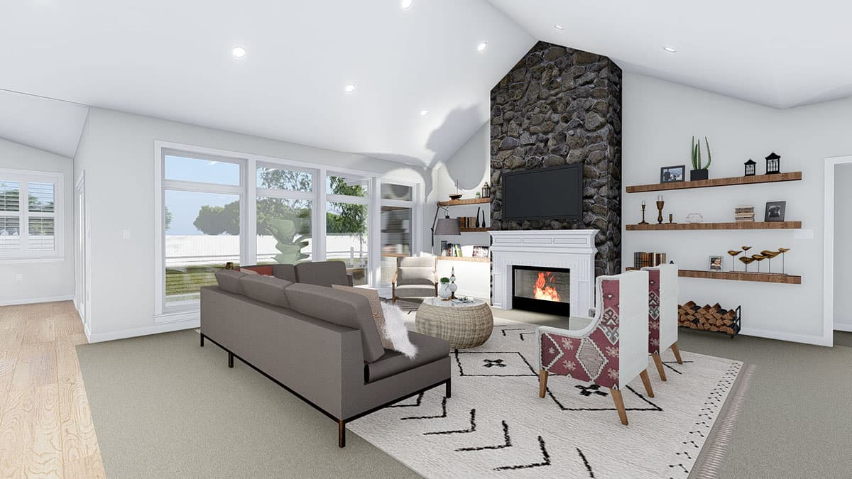Plan 61357UT: Exclusive Craftsman House Plan with Vaulted Ceiling - Image #16 - Craftsman, New American