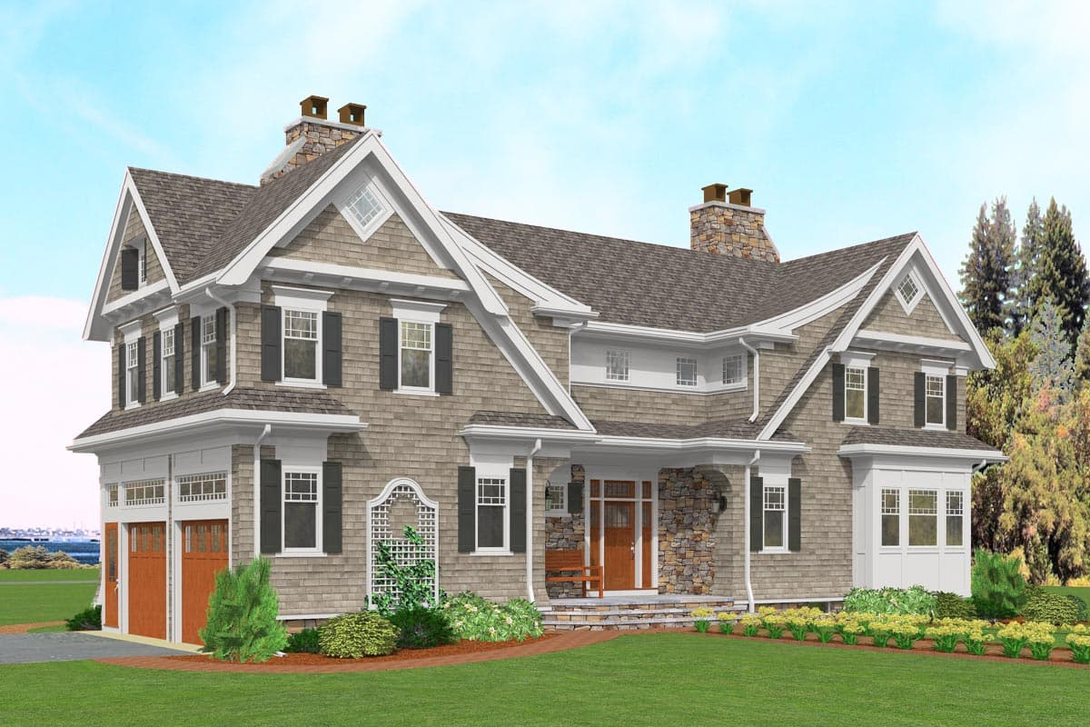 Plan 654000KNA: Coastal Shingle Style House Plan with Apartment Option - Image #7 - Coastal, Shingle