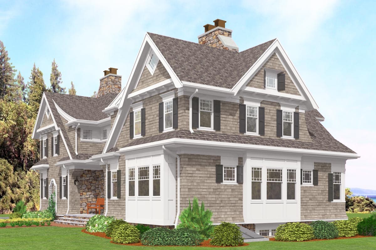 Plan 654000KNA: Coastal Shingle Style House Plan with Apartment Option - Image #9 - Coastal, Shingle