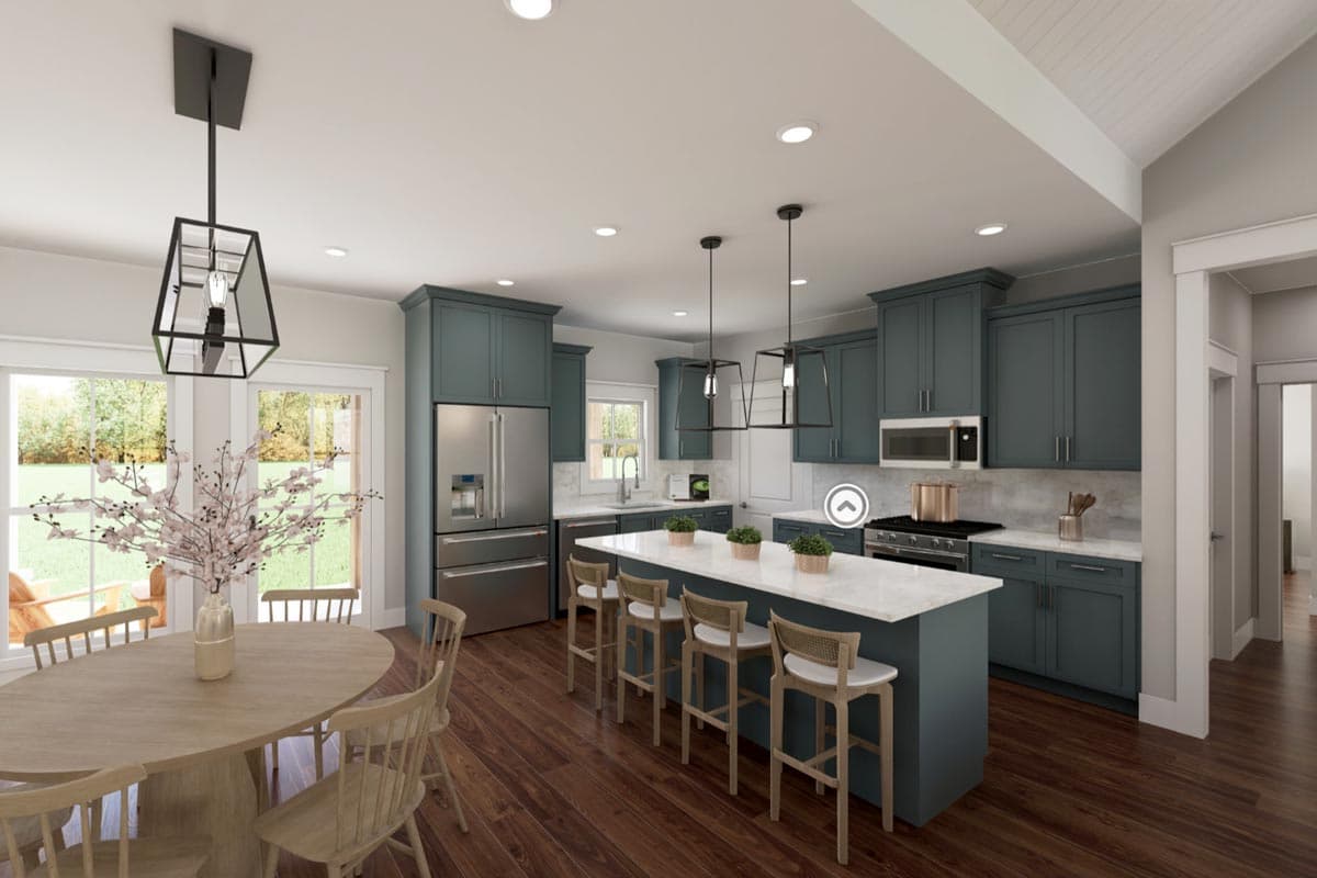 Plan 51833HZ: One-Story New American House Plan with Split Bedroom Layout - 1992 Sq Ft - Virtual Tour Cover Image - New American, Ranch, Southern