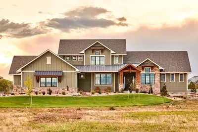 Two-Story Mountain Craftsman House Plan with Main-Floor Master