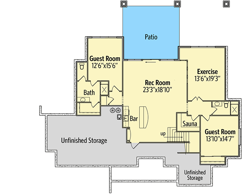 Plan 95085RW: Mountain Craftsman Plan with Ample Storage Space - 2744 Sq Ft - Architectural Designs - Floor Plan - Optional Lower Level - Craftsman, Mountain, New American, Rustic