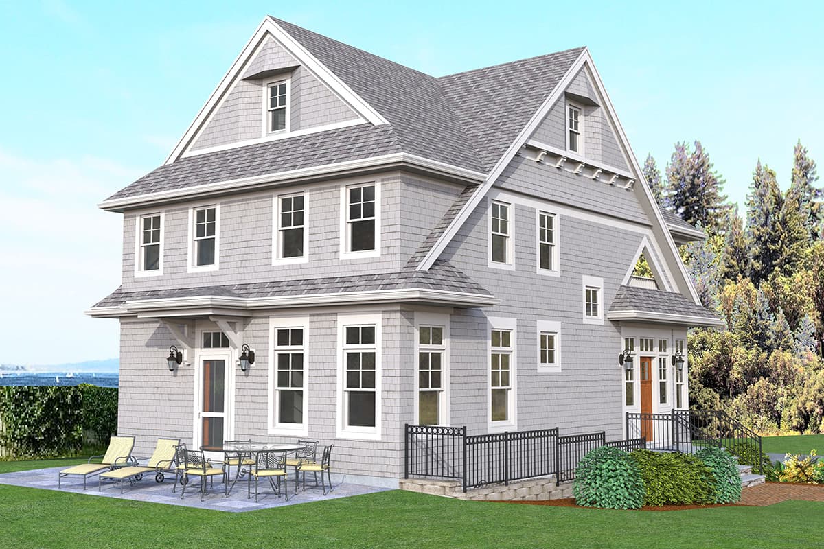 Plan 654003KNA: Exclusive Shingle House Plan with Optional Lower Level Apartment - Image #9 - Coastal, Shingle, Vacation