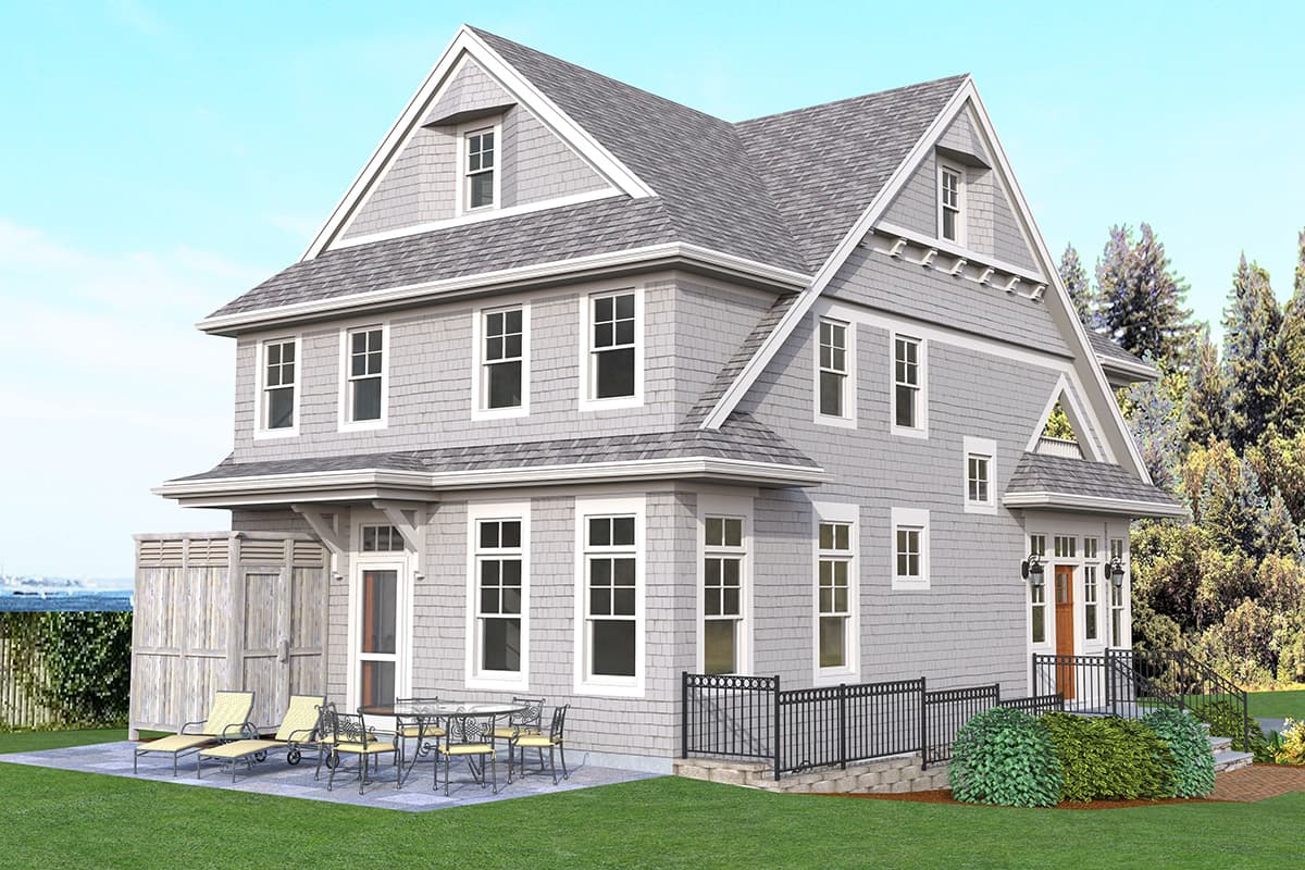 Plan 654003KNA: Exclusive Shingle House Plan with Optional Lower Level Apartment - Image #10 - Coastal, Shingle, Vacation