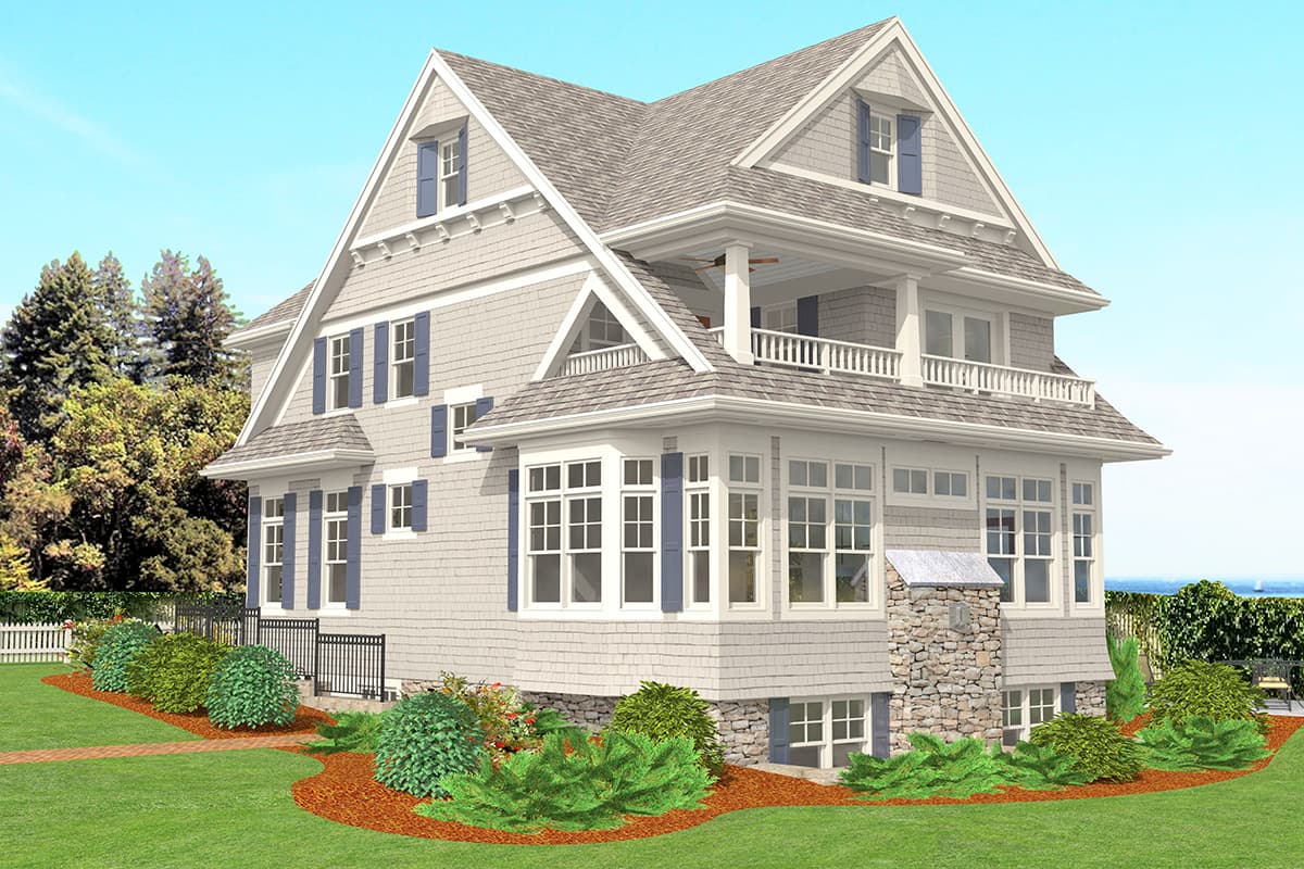 Plan 654004KNA: Exclusive Shingle Home Plan with Optional Lower Level Apartment - Image #7 - Coastal, Shingle