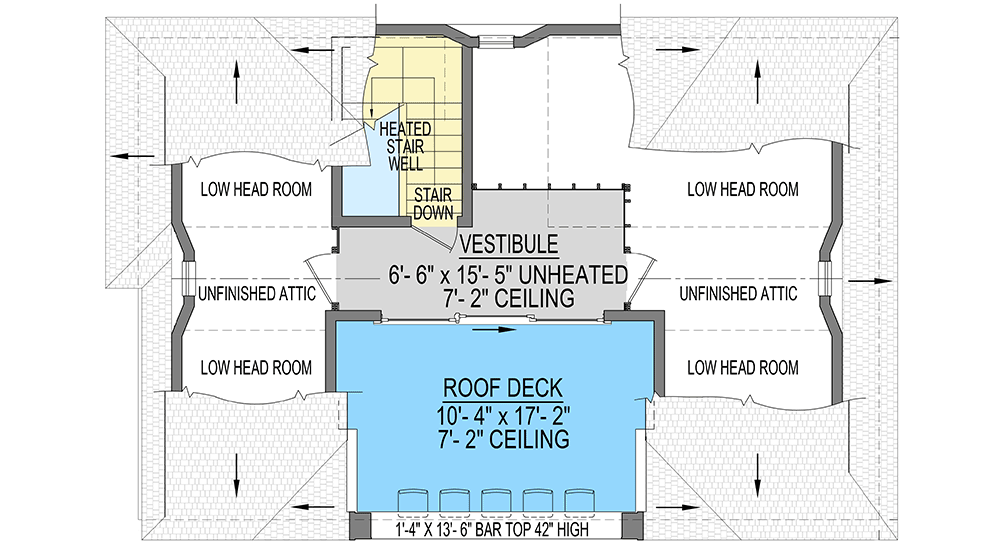 Plan 654004KNA: Exclusive Shingle Home Plan with Optional Lower Level Apartment - Floor Plan - Roof Top Deck - Coastal, Shingle