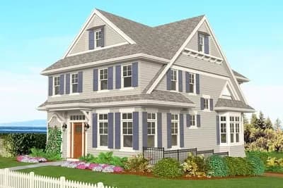Exclusive Shingle Home Plan with Optional Lower Level Apartment