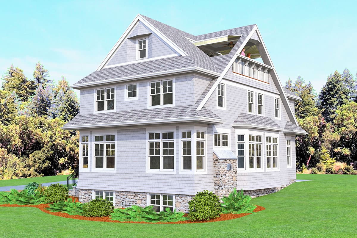 Plan 654005KNA: Coastal Shingle House Plan with Optional Lower Level Apartment - Image #8 - Coastal, Shingle, Vacation