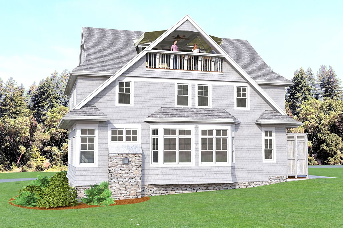 Plan 654005KNA: Coastal Shingle House Plan with Optional Lower Level Apartment - Image #9 - Coastal, Shingle, Vacation