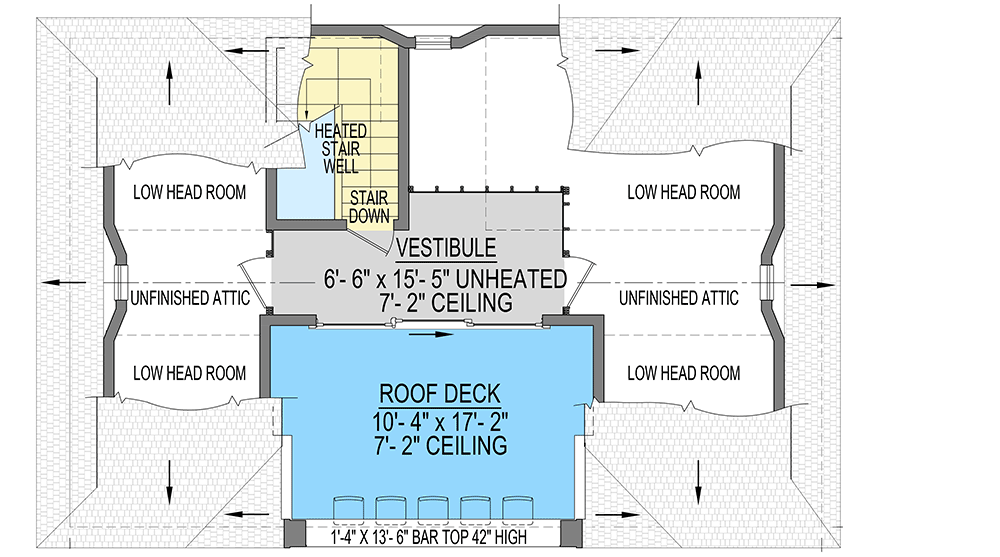 Plan 654005KNA: Coastal Shingle House Plan with Optional Lower Level Apartment - Floor Plan - Roof Top Deck - Coastal, Shingle, Vacation