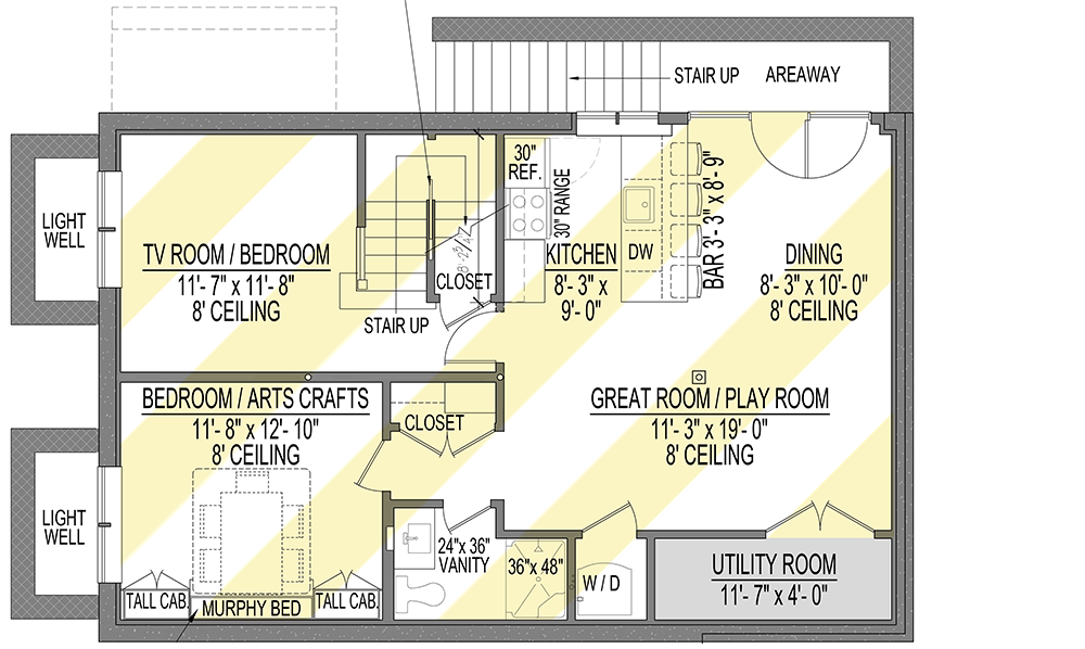 Plan 654005KNA: Coastal Shingle House Plan with Optional Lower Level Apartment - Floor Plan - Optional Lower Level - Coastal, Shingle, Vacation
