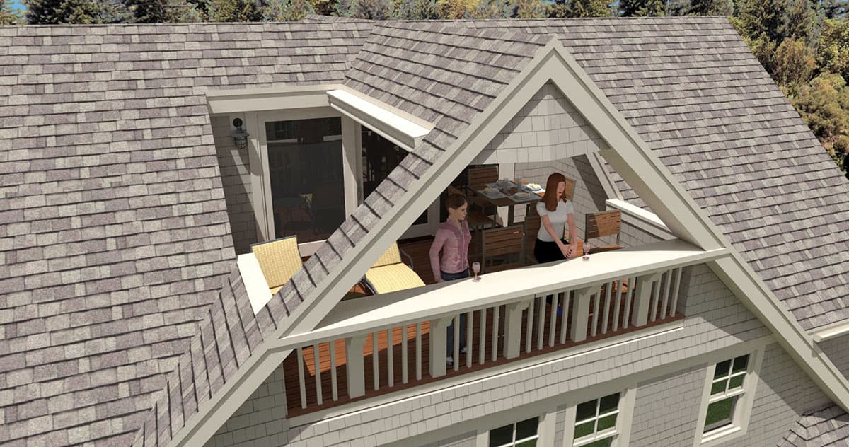 Plan 654006KNA: Exclusive Shingle House Plan with Rooftop Deck - Image #13 - Shingle, Vacation