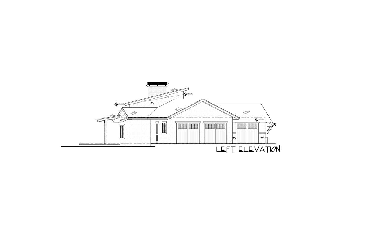 Plan 95087RW: Mid-Century Mountain House Plan with an Open Walkway Between the Master Bed and Outdoor Living - Image #19 - Mid Century Modern, Mountain, New American, Prairie, Ranch, Rustic