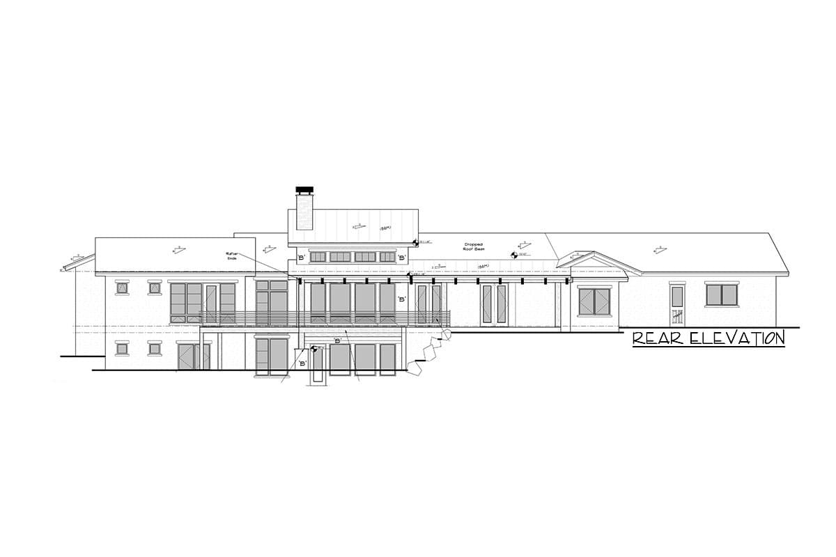 Plan 95087RW: Mid-Century Mountain House Plan with an Open Walkway Between the Master Bed and Outdoor Living - Image #18 - Mid Century Modern, Mountain, New American, Prairie, Ranch, Rustic