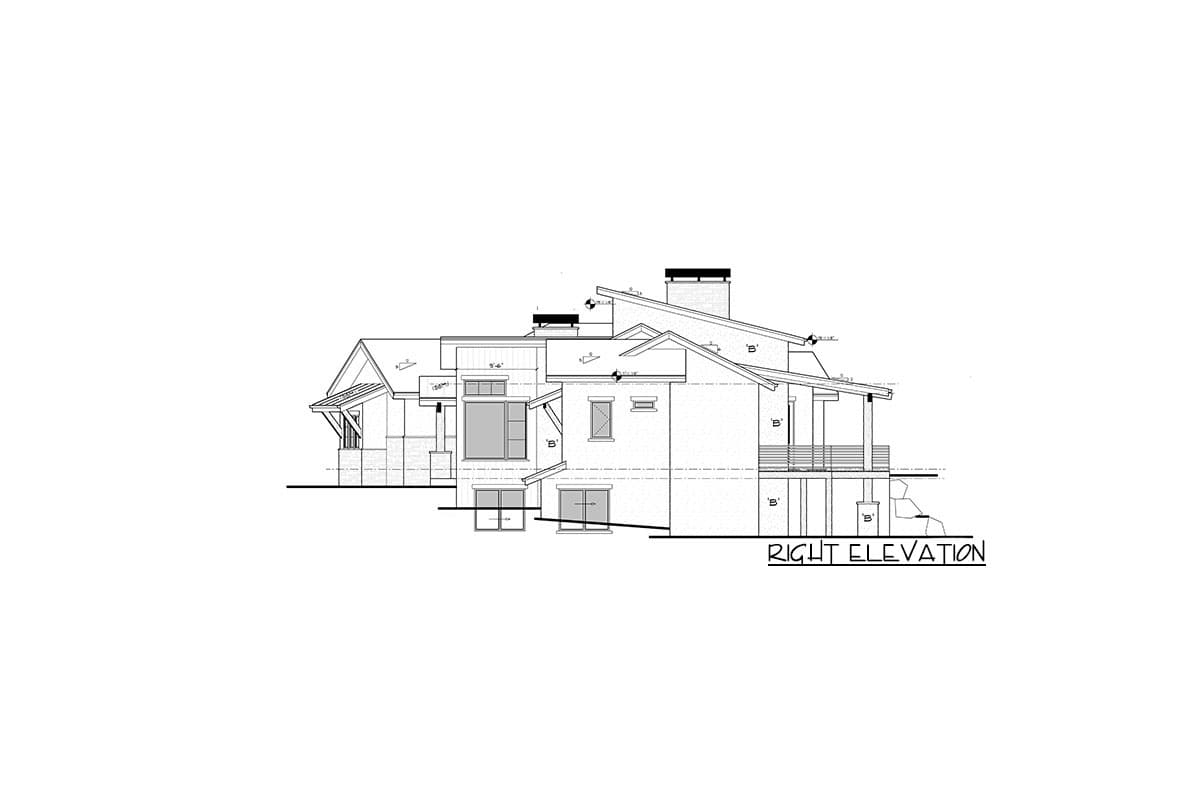 Plan 95087RW: Mid-Century Mountain House Plan with an Open Walkway Between the Master Bed and Outdoor Living - Image #20 - Mid Century Modern, Mountain, New American, Prairie, Ranch, Rustic