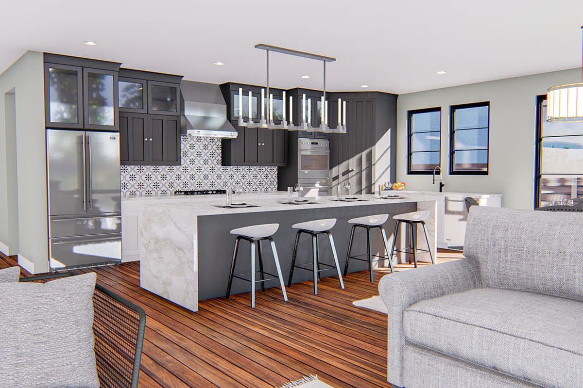 Plan 62860DJ: Narrow Lot Modern Coastal House Plan - Image #7 - Coastal, Contemporary, Modern