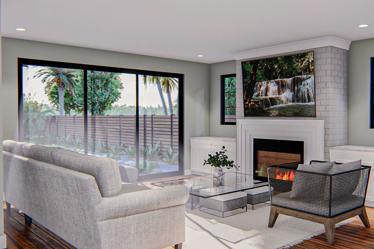 Plan 62860DJ: Narrow Lot Modern Coastal House Plan - Image #6 - Coastal, Contemporary, Modern