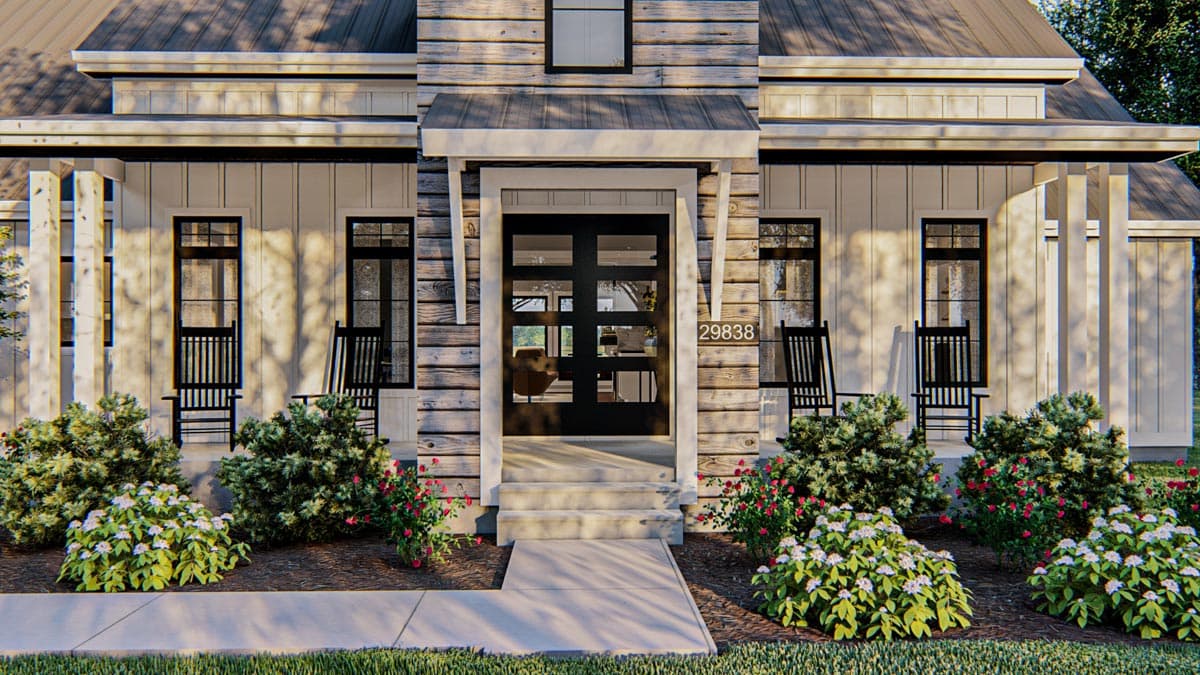 Plan 62861DJ: Modern Farmhouse Plan with Optional Lower Level Sport Court - Image #7 - Country, Farmhouse, Modern Farmhouse, New American, Transitional
