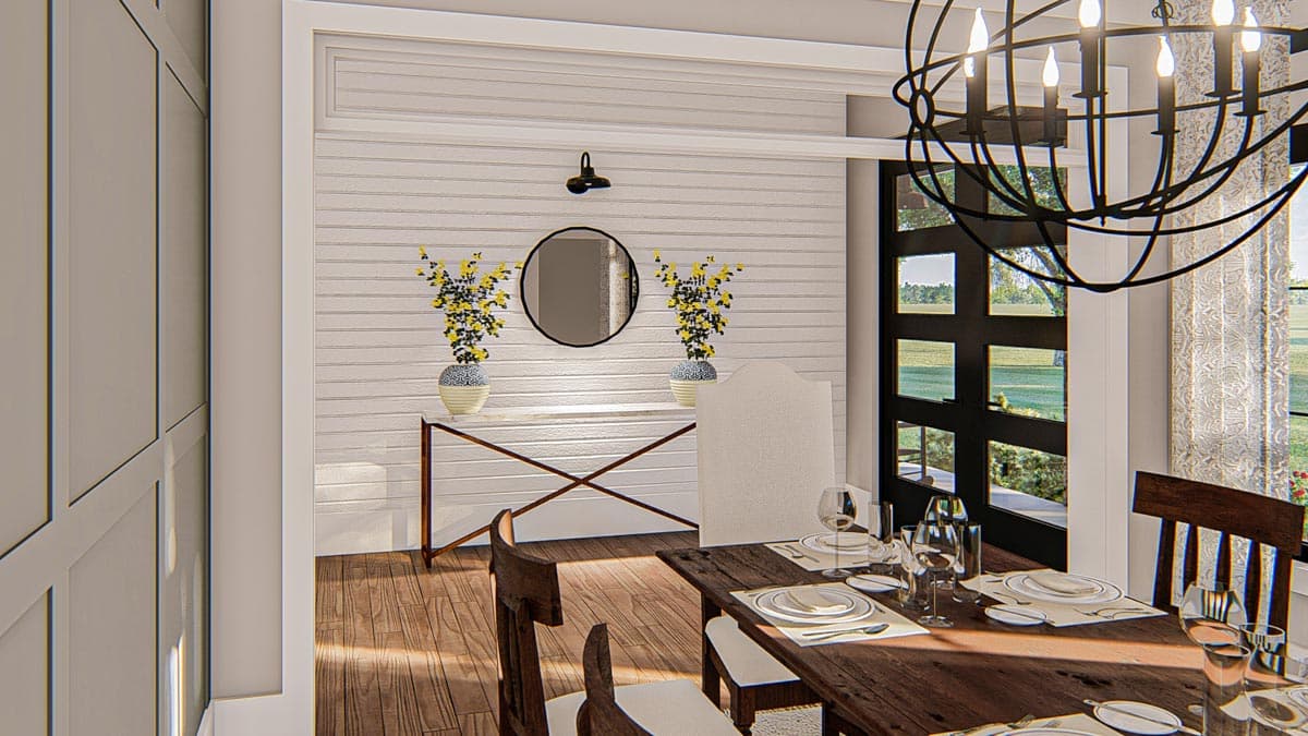 Plan 62861DJ: Modern Farmhouse Plan with Optional Lower Level Sport Court - Image #8 - Country, Farmhouse, Modern Farmhouse, New American, Transitional