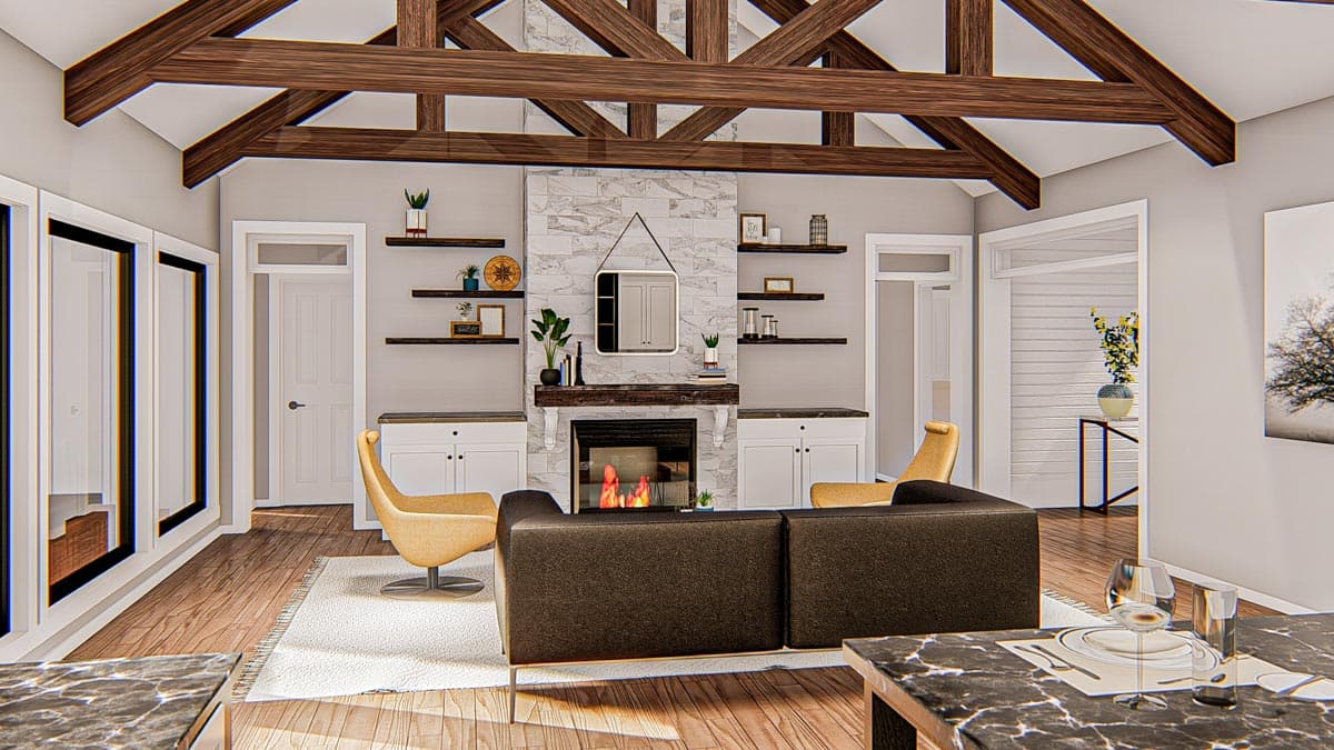 Plan 62861DJ: Modern Farmhouse Plan with Optional Lower Level Sport Court - Image #10 - Country, Farmhouse, Modern Farmhouse, New American, Transitional