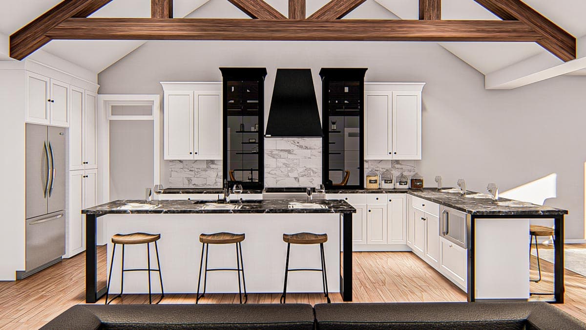 Plan 62861DJ: Modern Farmhouse Plan with Optional Lower Level Sport Court - Image #11 - Country, Farmhouse, Modern Farmhouse, New American, Transitional