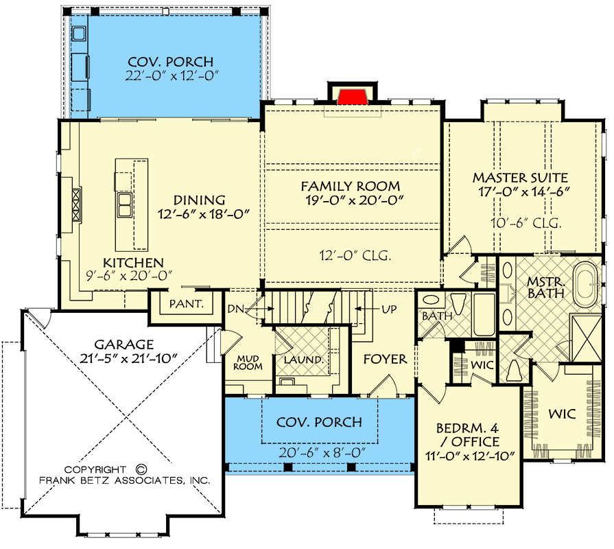 Plan 710369BTZ: New American House Plan with Bonus Expansion Above Garage - 2462 Sq Ft - Floor Plan - Main Level - Country, Craftsman, Modern Farmhouse, New American