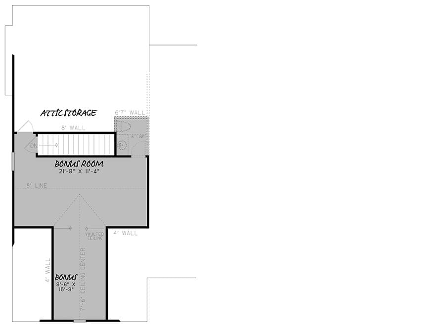Plan 70661MK: Contemporary Farmhouse Plan with Vaulted Great Room and Split Bedroom Layout - Floor Plan - 2nd Floor - Country, Farmhouse