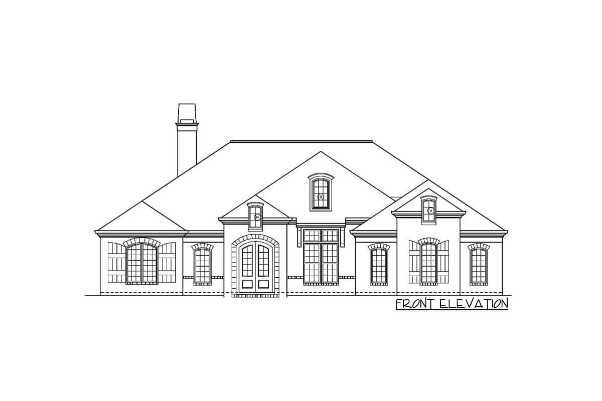 Plan 12318JL: 3-Bed Traditional House Plan with 2-Car Carport in Back - Image #24 - European, French Country, Ranch, Southern, Traditional