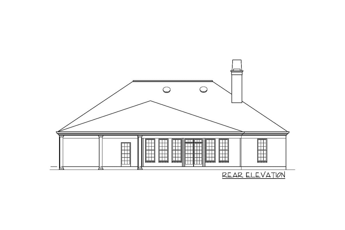 Plan 12318JL: 3-Bed Traditional House Plan with 2-Car Carport in Back - Image #21 - European, French Country, Ranch, Southern, Traditional
