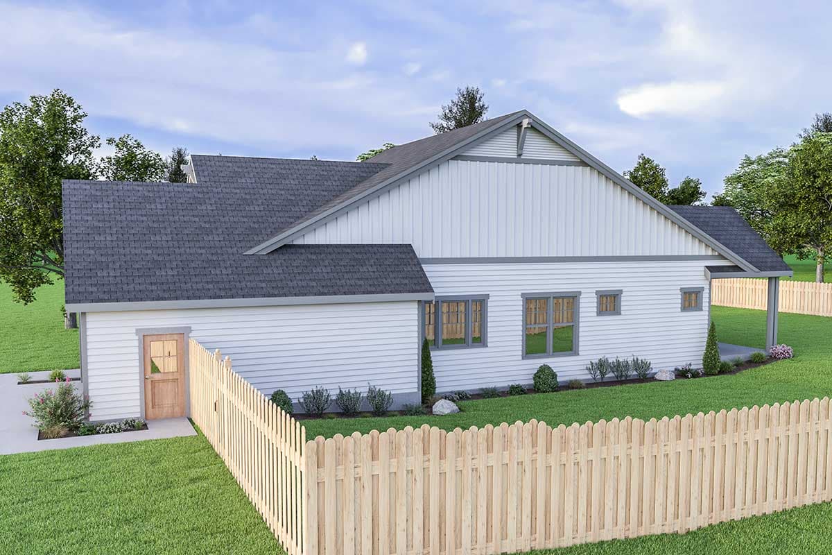 Plan 280073JWD: Under 40'-wide House Plan with 2 or 3 Beds - Image #4 - Country, Craftsman, New American