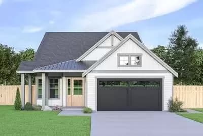 Under 40'-wide House Plan with 2 or 3 Beds