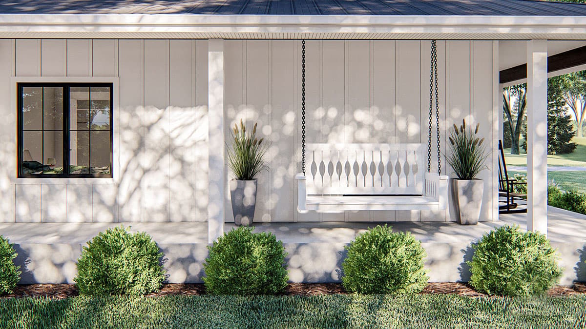 Plan 62863DJ: Modern Farmhouse Plan with Wraparound Porch and Vaulted Interior - 2076 Sq Ft - Image #6 - Country, Farmhouse, Modern Farmhouse, Ranch
