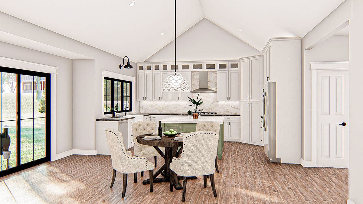 Plan 62863DJ: Modern Farmhouse Plan with Wraparound Porch and Vaulted Interior - 2076 Sq Ft - Image #7 - Country, Farmhouse, Modern Farmhouse, Ranch