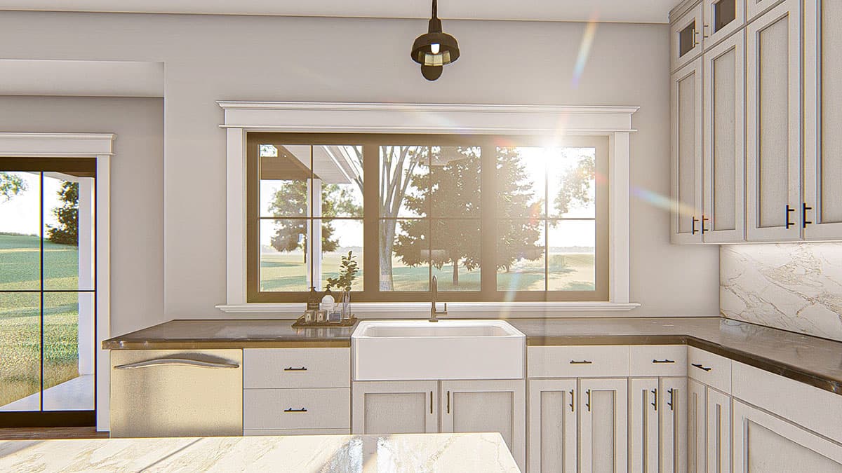 Plan 62863DJ: Modern Farmhouse Plan with Wraparound Porch and Vaulted Interior - 2076 Sq Ft - Image #10 - Country, Farmhouse, Modern Farmhouse, Ranch