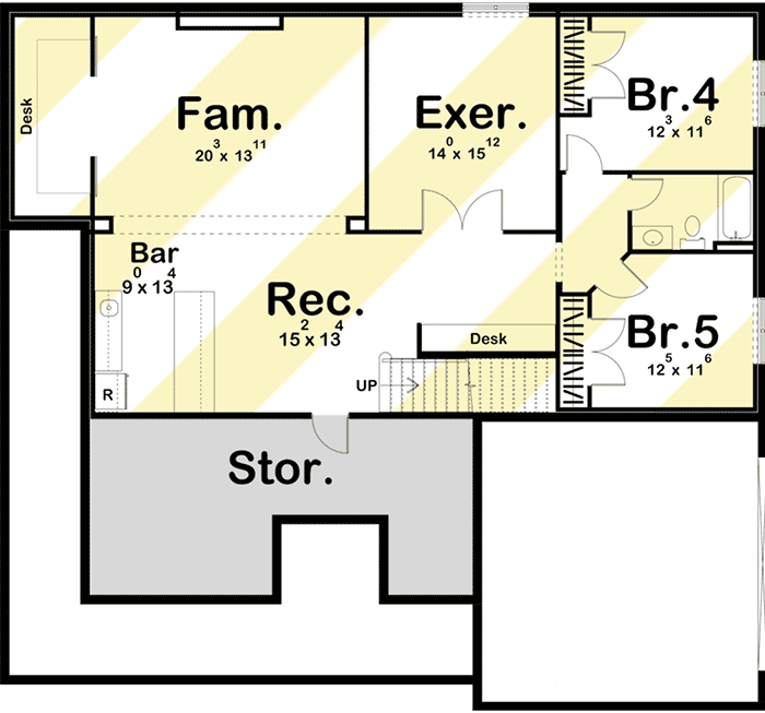 Plan 62863DJ: Modern Farmhouse Plan with Wraparound Porch and Vaulted Interior - 2076 Sq Ft - Floor Plan - Optional Lower Level Layout ($ Paid Option) - Country, Farmhouse, Modern Farmhouse, Ranch