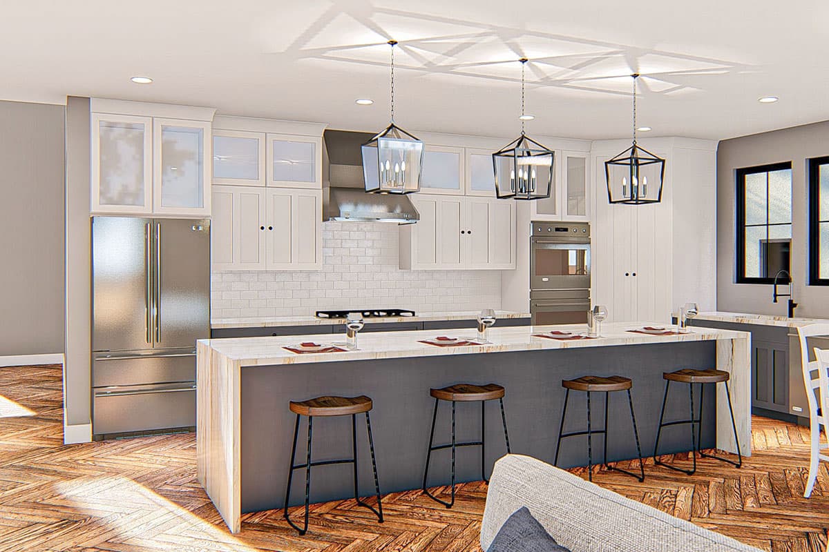 Plan 62864DJ: Narrow Contemporary Coastal House Plan - Image #5 - Coastal, Contemporary