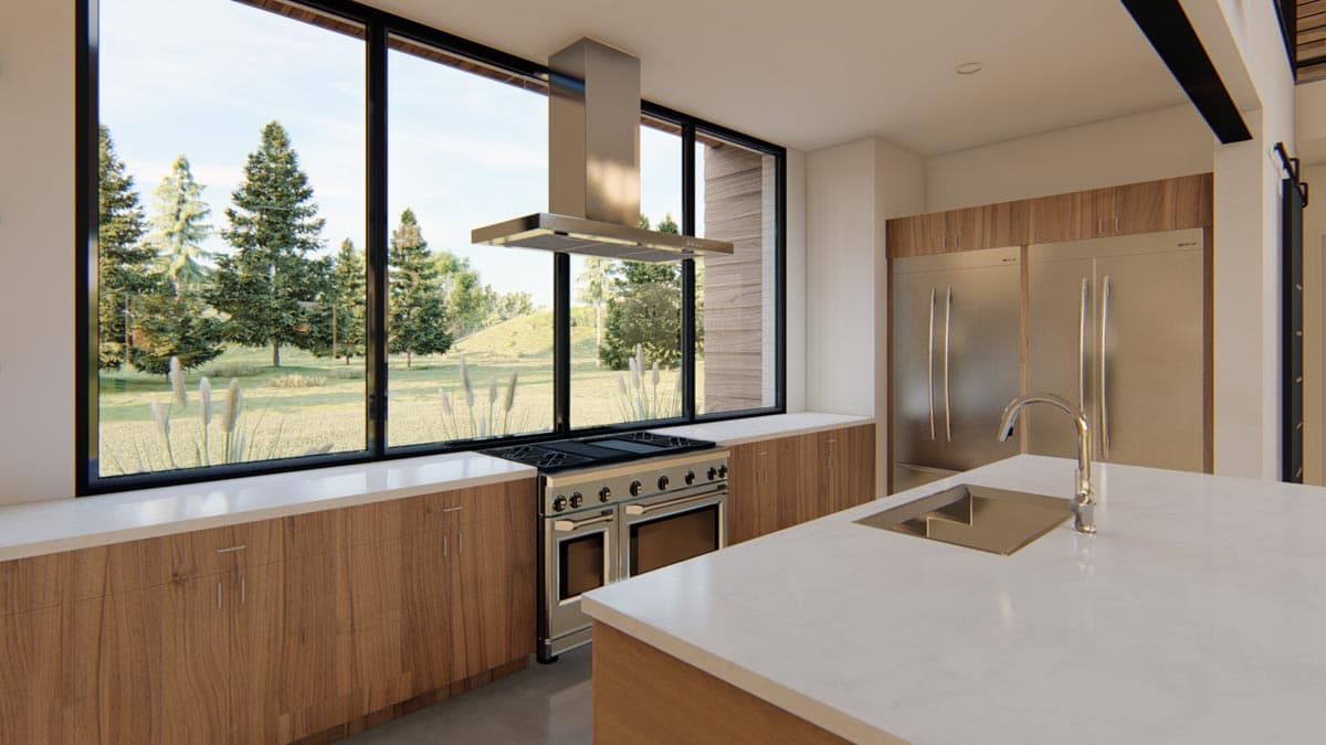 Plan 915036CHP: Modern House Plan with a Carport Plus a 4-Car Detached Garage  - Image #9 - Modern, Northwest