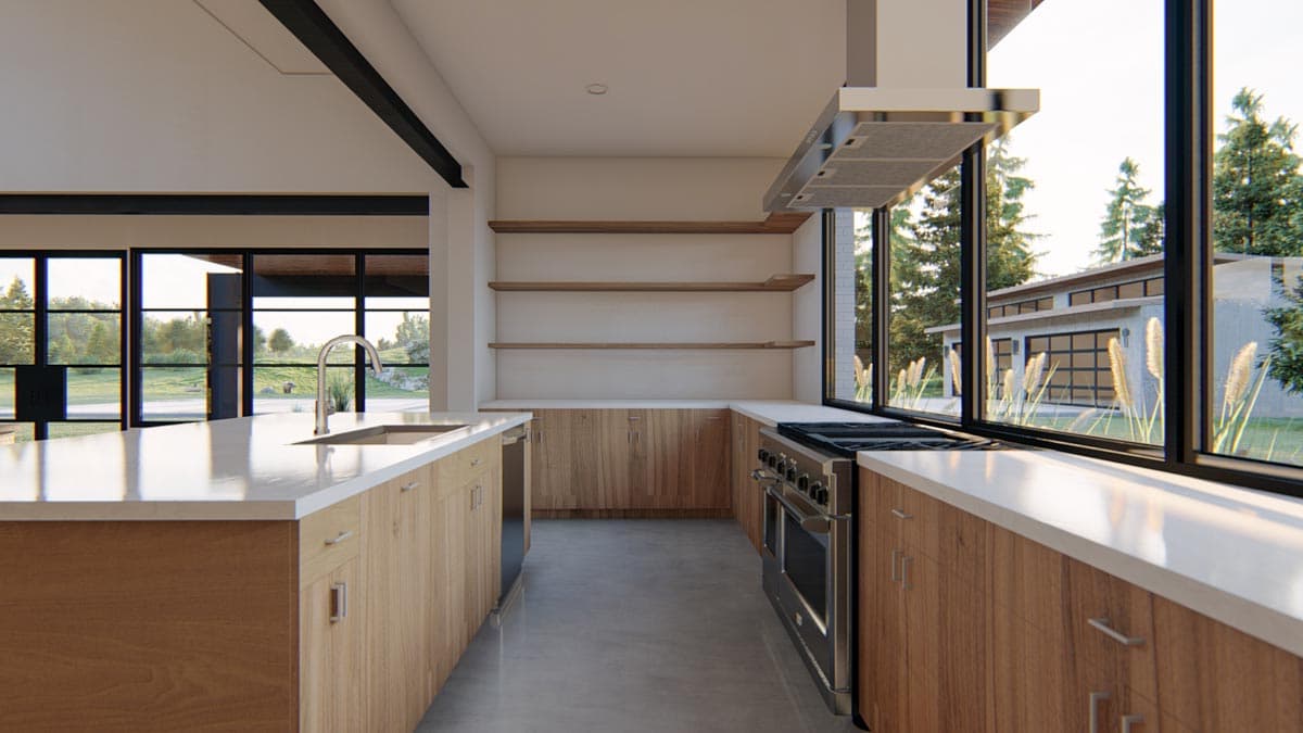 Plan 915036CHP: Modern House Plan with a Carport Plus a 4-Car Detached Garage  - Image #10 - Modern, Northwest